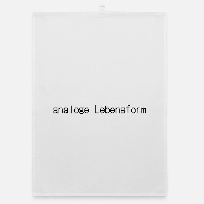 analoge Lebensform - Organic Geschirrtuch - Weiß