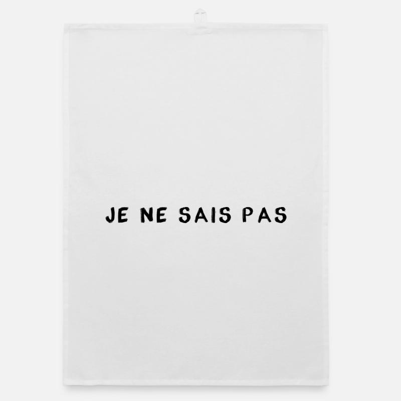 Je ne sais pas - I don`t know Organic Geschirrtuch