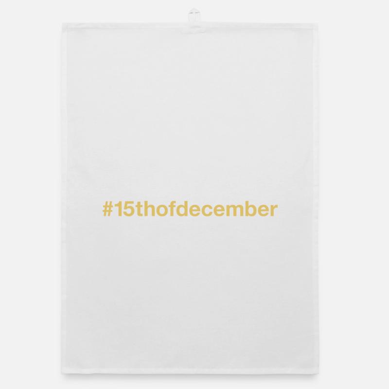 geboren am 15. Dezember Geburtstag birthday Organic Geschirrtuch