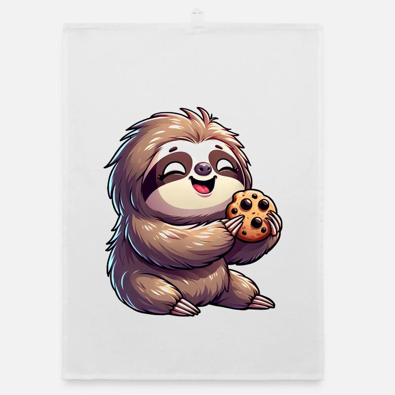 Sloth Cute Biscuit Cookie Delight Organic dish towel