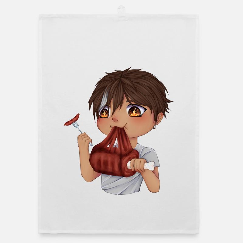 Gourmet Chibi - Organic Geschirrtuch - Weiß