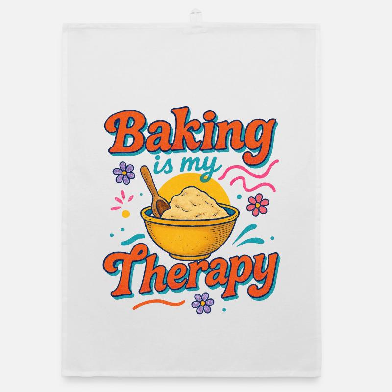 Baking Therapy Inspirational Design Organic dish towel