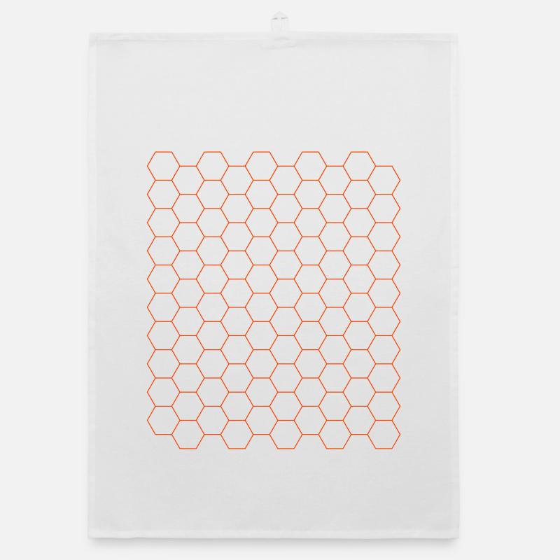 Futuristic Hexagon Pattern Design Organic dish towel