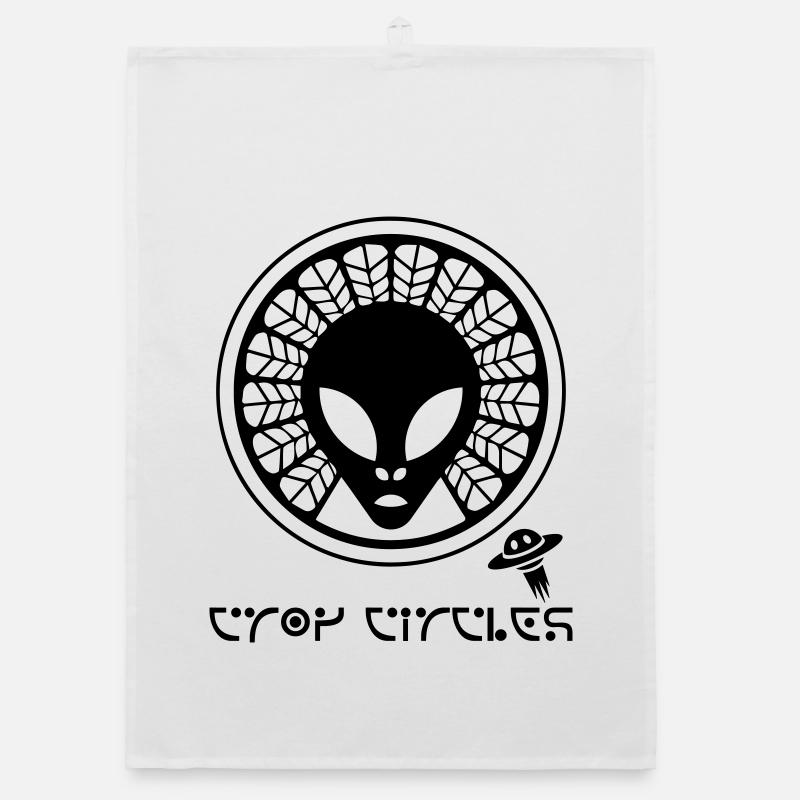 Ancient Alien Crop Circle Organic dish towel