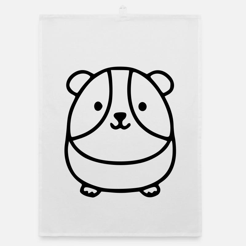 Mignon cochon d’Inde rond | Kawaii Torchon bio