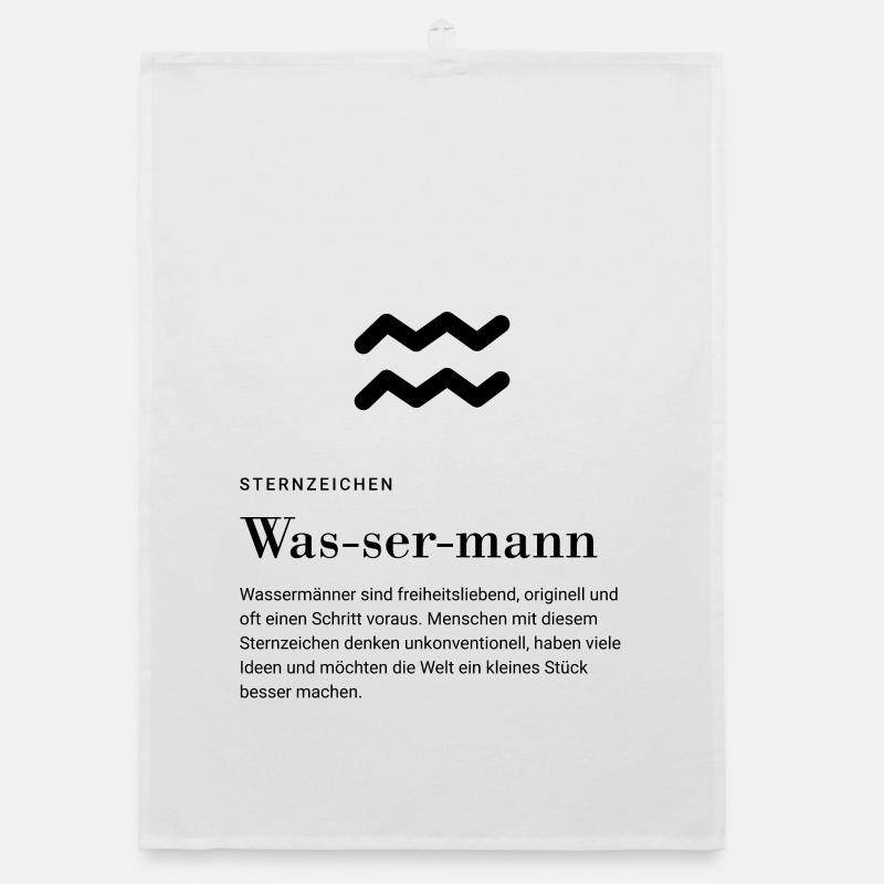 Sternzeichen Wassermann Organic Geschirrtuch