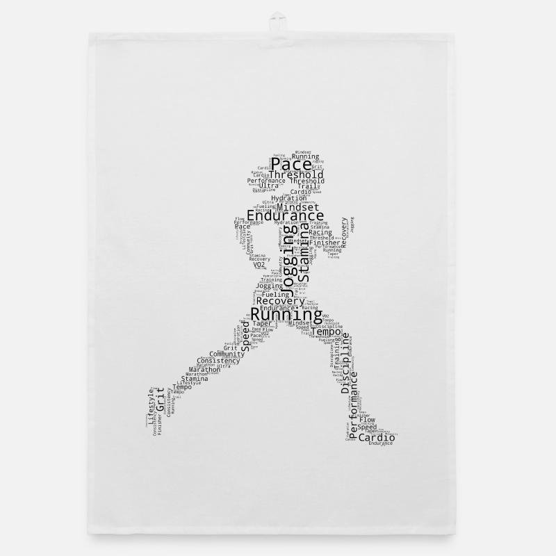 Gift idea for a running with running Organic dish towel