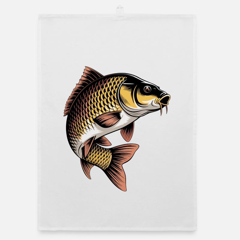Jumping Carp Organic dish towel