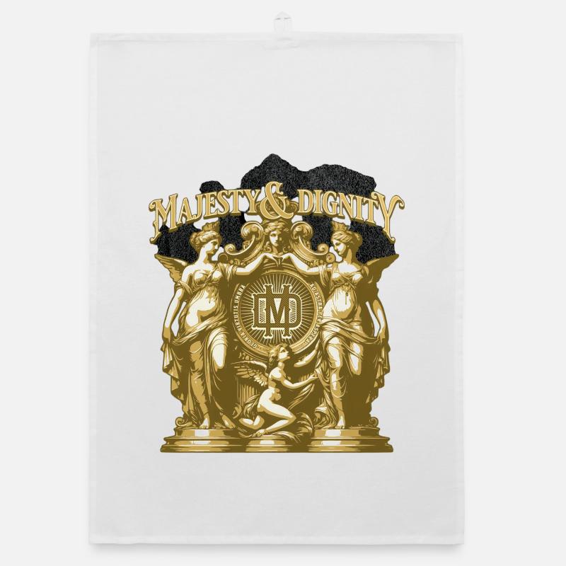 Blason d’or de la Majesté & la Dignité Torchon bio