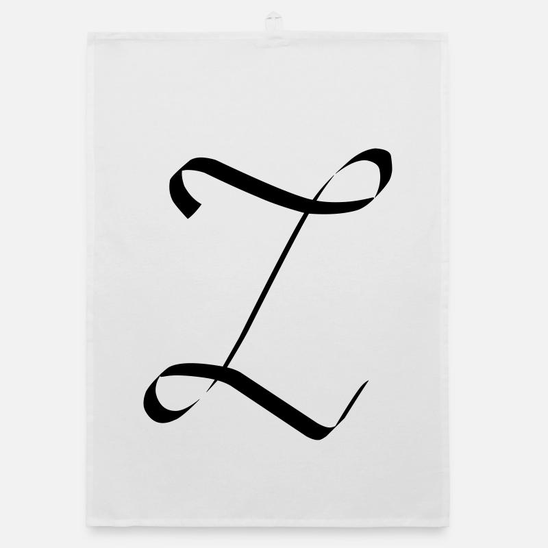 Letter Z Organic dish towel