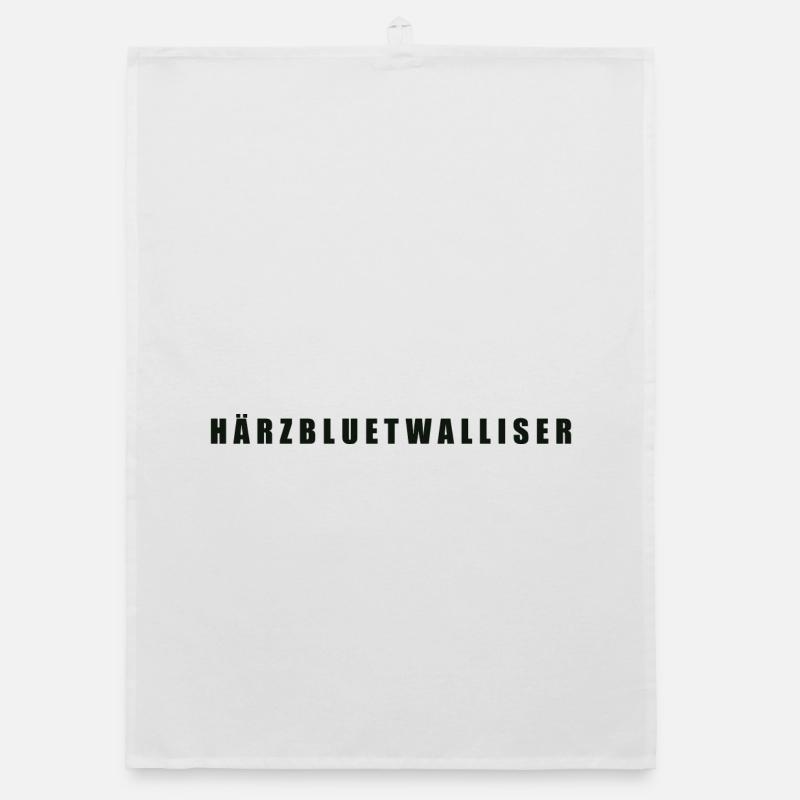 Härzbluetwalliser Kanton Walliser Organic Geschirrtuch