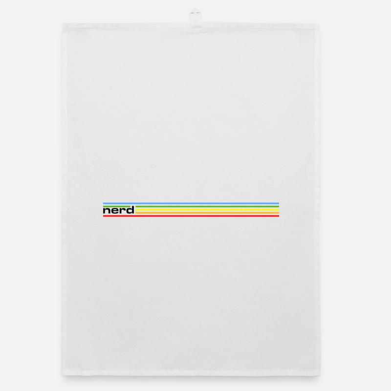 NERDY forever - nerd Rainbow - Organic Geschirrtuch - Weiß