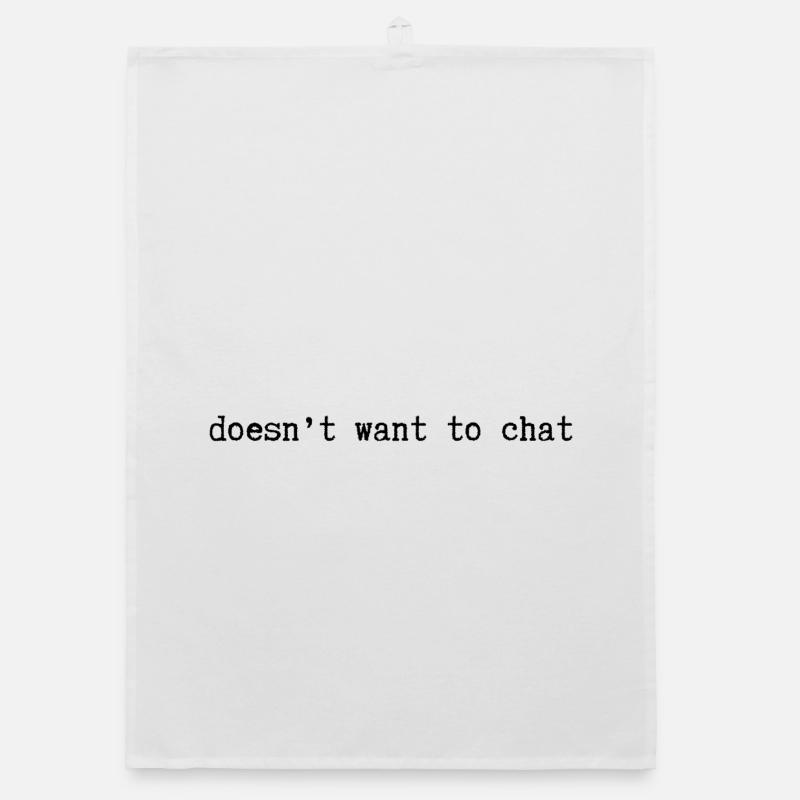 will nicht plaudern Organic Geschirrtuch