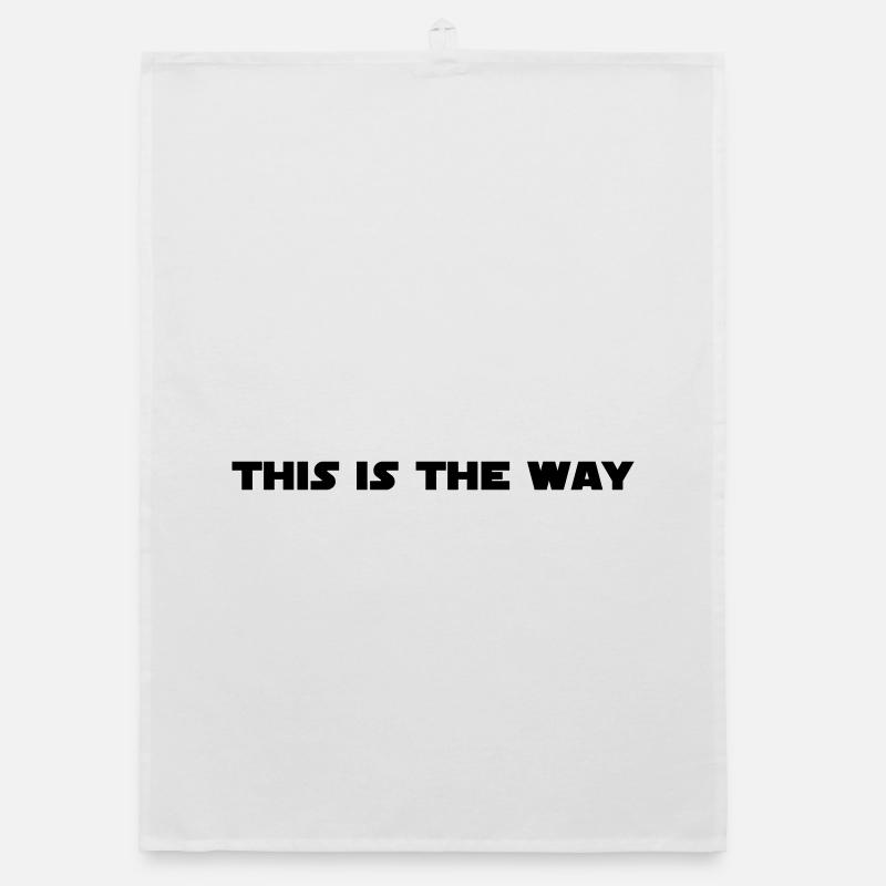 This Is The Way Sci-Fi-Fans schwarz Organic Geschirrtuch