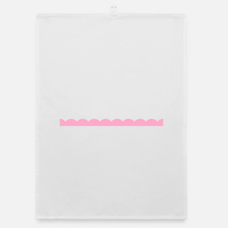 pink ornamental edge Organic dish towel