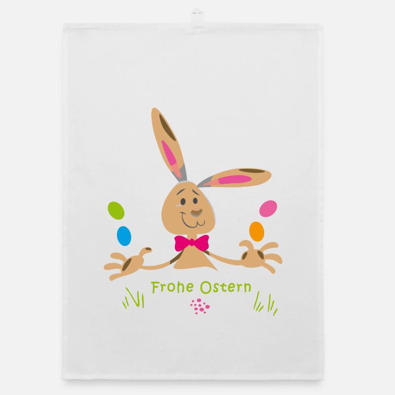 frohe Ostern Organic Geschirrtuch