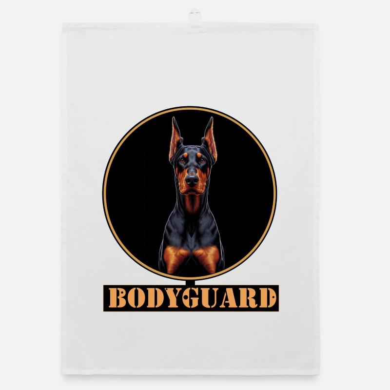 Garde du corps Doberman Circle Torchon bio