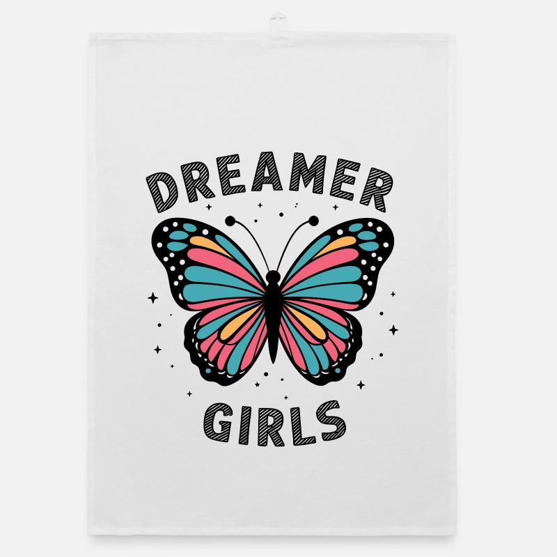 Papillon Coloré Éclatant Torchon bio