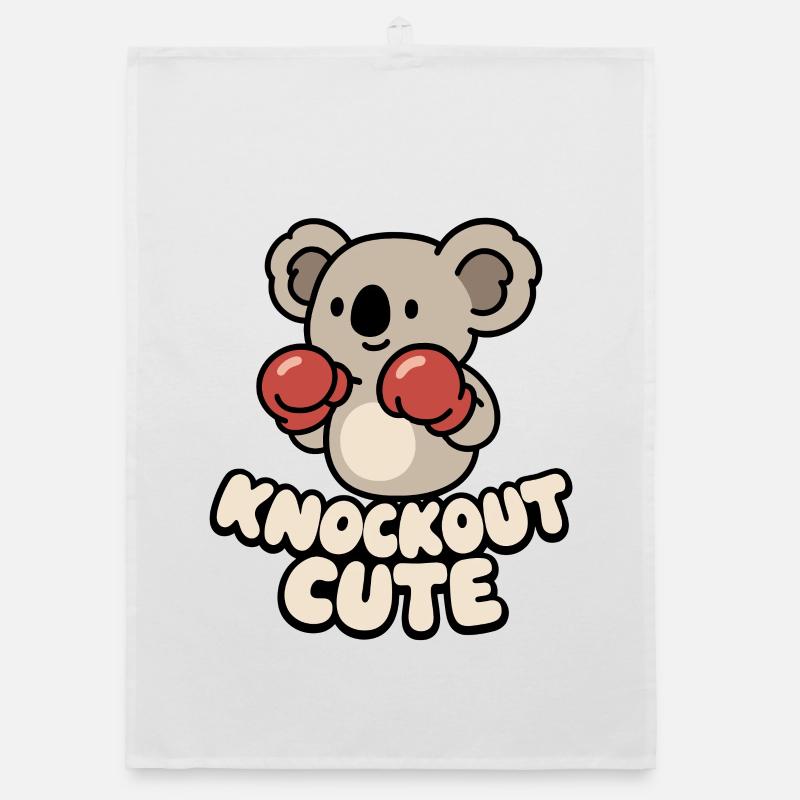 Koala Knockout Cute Organic Geschirrtuch