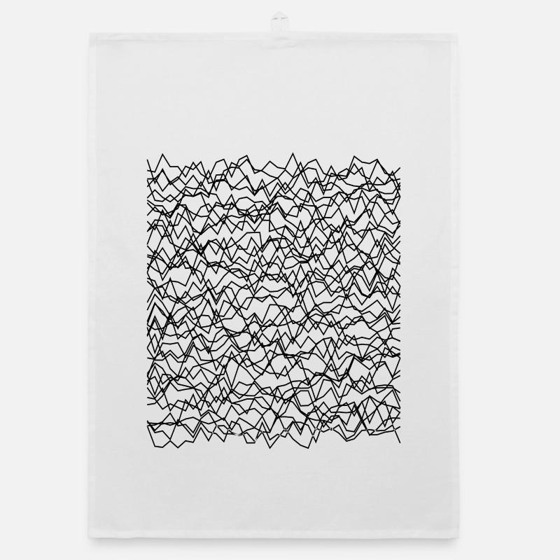 wavy lines design Organic dish towel