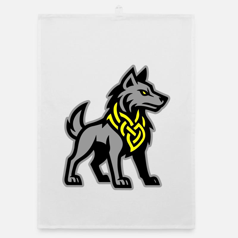 Wolf Wikinger Organic Geschirrtuch