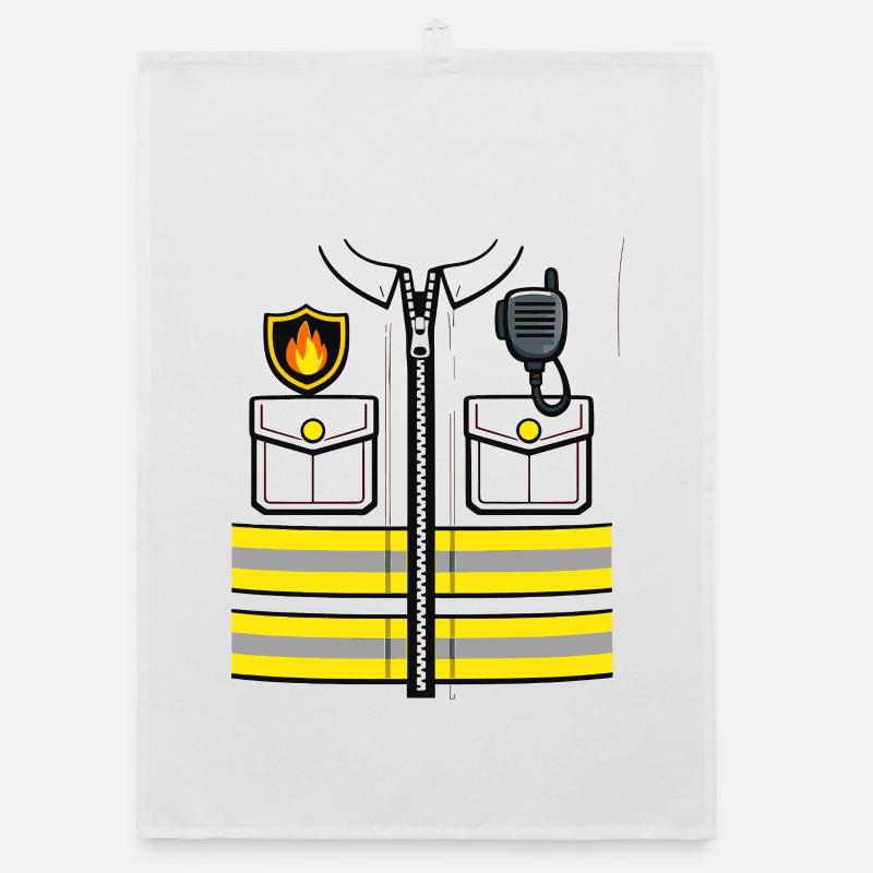 Firefighter Costume Replacement Funny Gift Organic dish towel