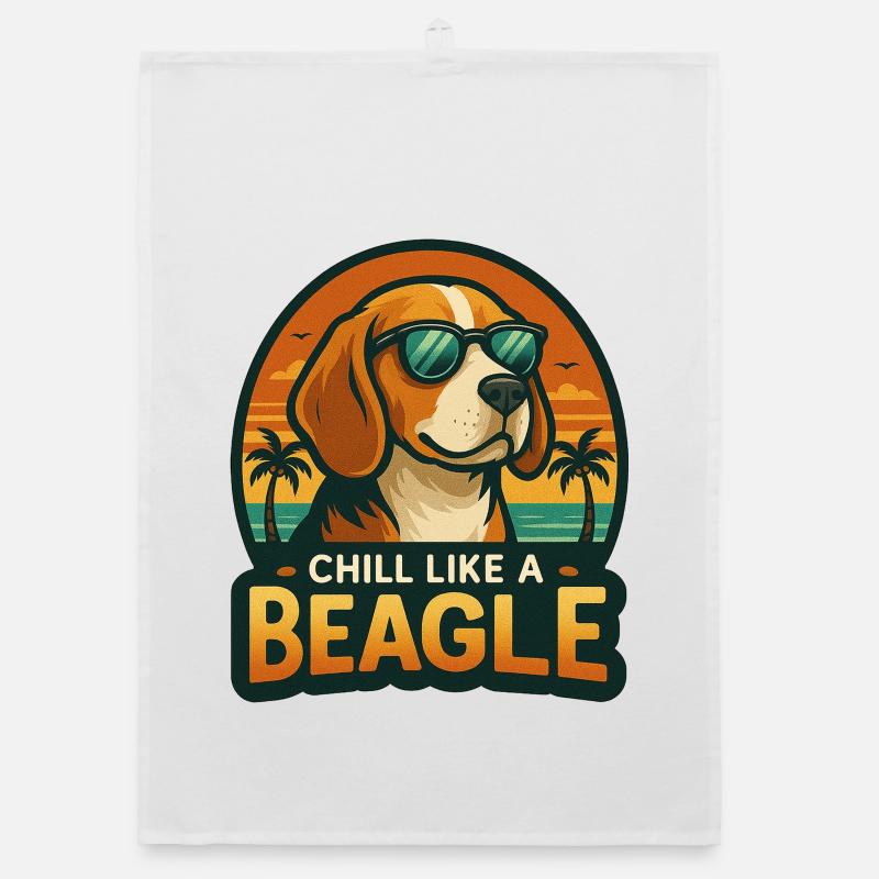 Chill Like A Beagle Organic Geschirrtuch