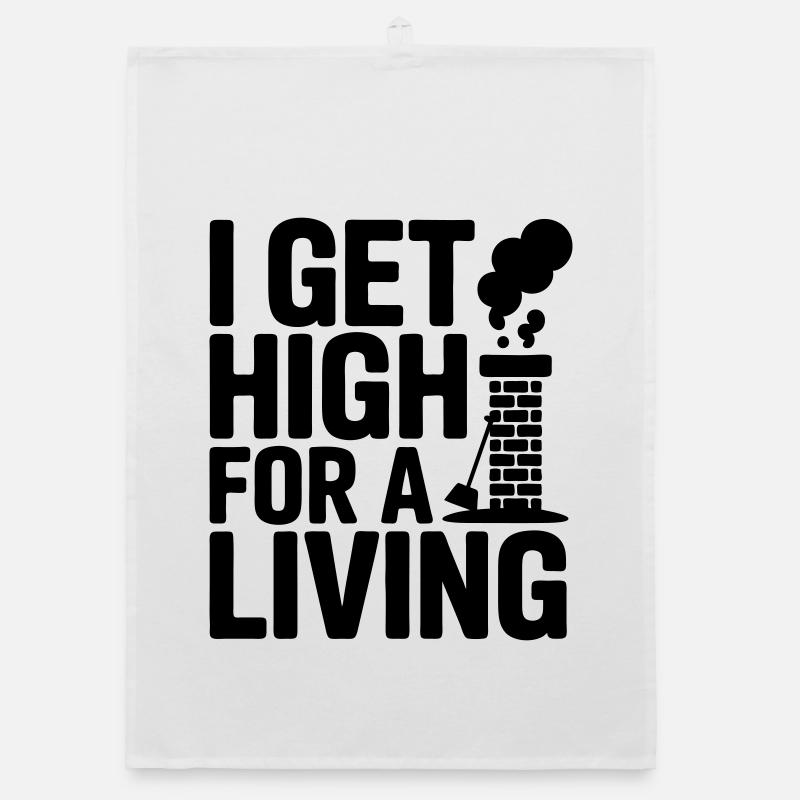 Chimney sweep funny saying Organic dish towel