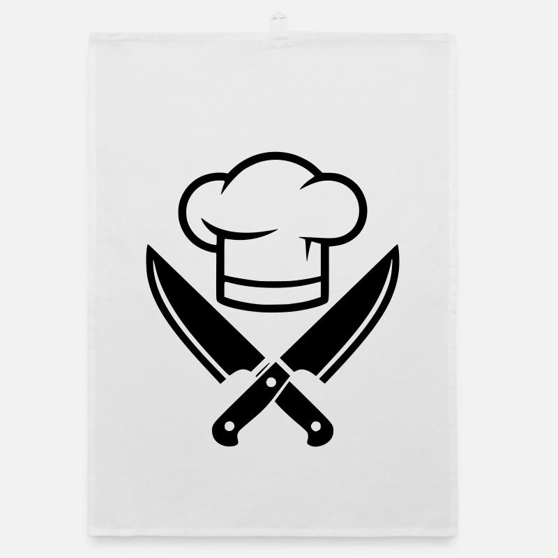 Silhouette de couteau de chapeau de chef Torchon bio