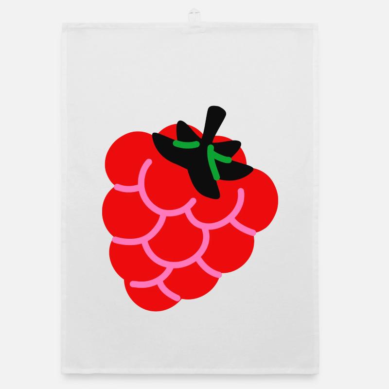 Raspberry Fruit Shirt Minimal Berry Design Organic Geschirrtuch