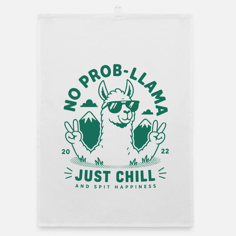 Llamaste Meditation Lama Organic dish towel