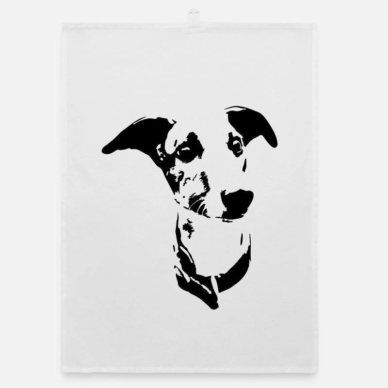 Whippet head Organic dish towel