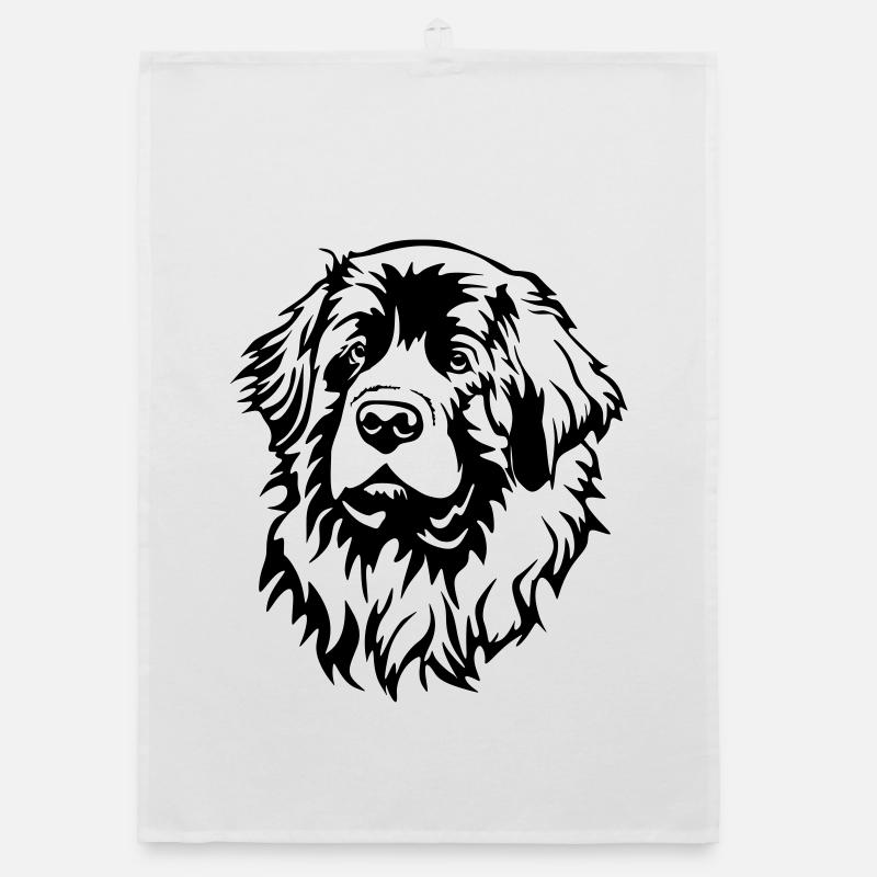 Leonberger Kopf Organic Geschirrtuch