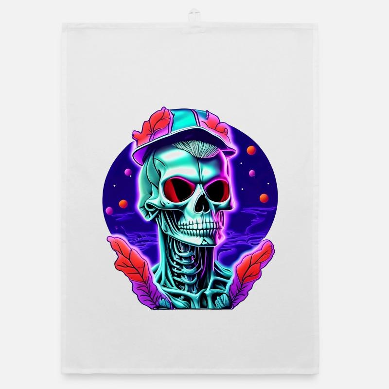 Skeleton with cap Organic dish towel
