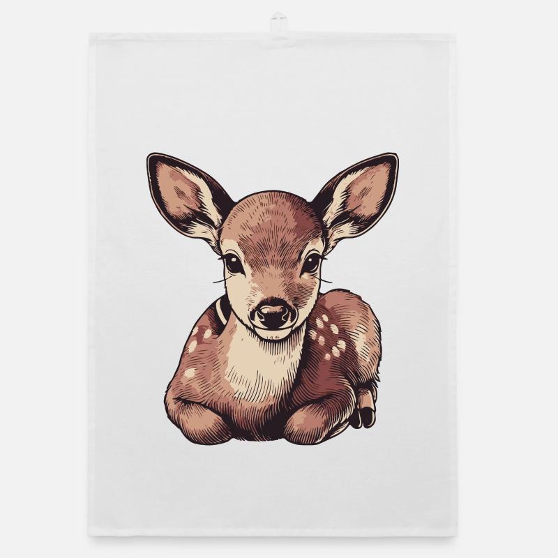 Roe deer Organic dish towel