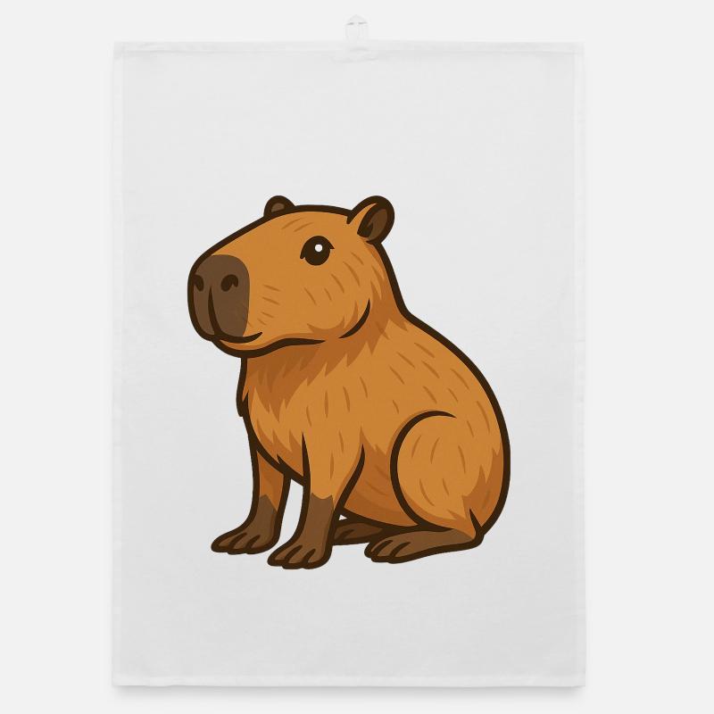Wombat Capybara Beaver Organic dish towel