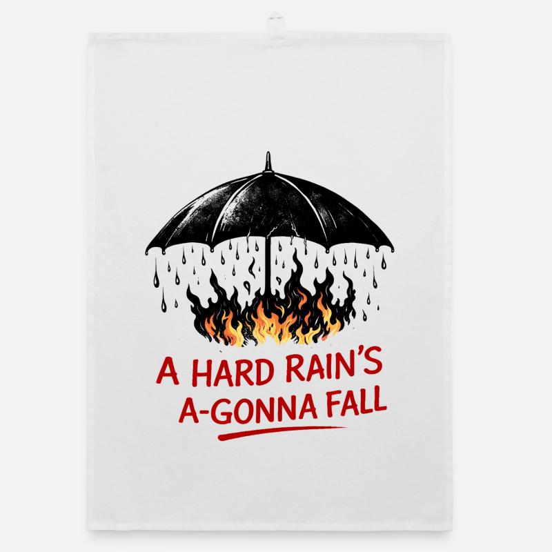 Fire Regeb under Umbrella Organic dish towel