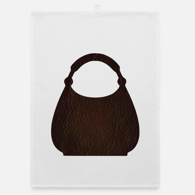 Braune Ledertaschentextur Organic Geschirrtuch