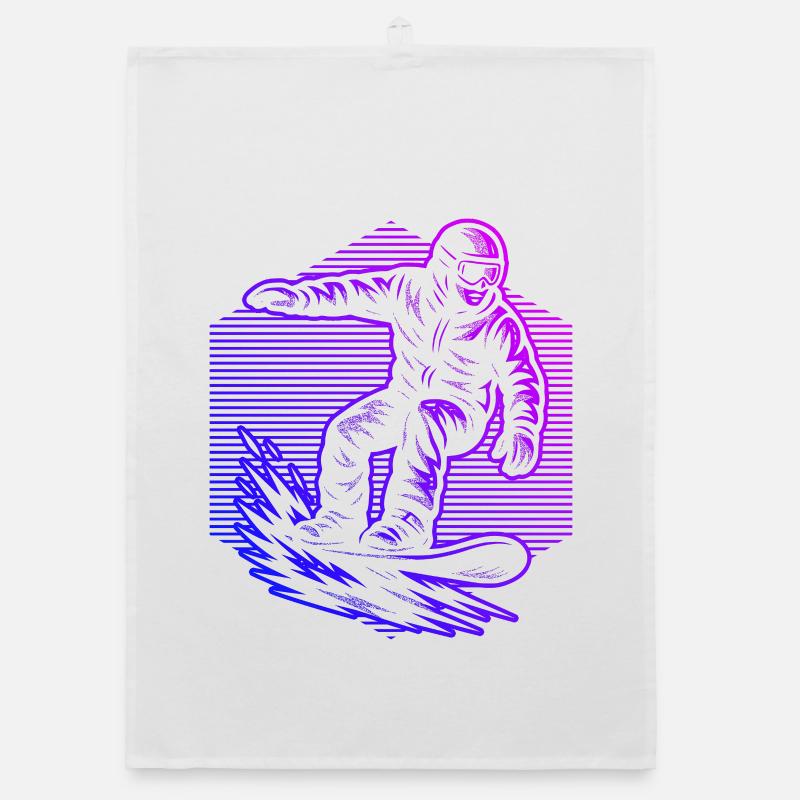 Conception de snowboard pleine de caractère Torchon bio