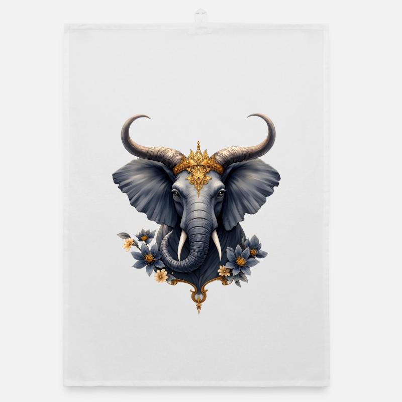 Fleur Bleue Éléphant Impériale Torchon bio