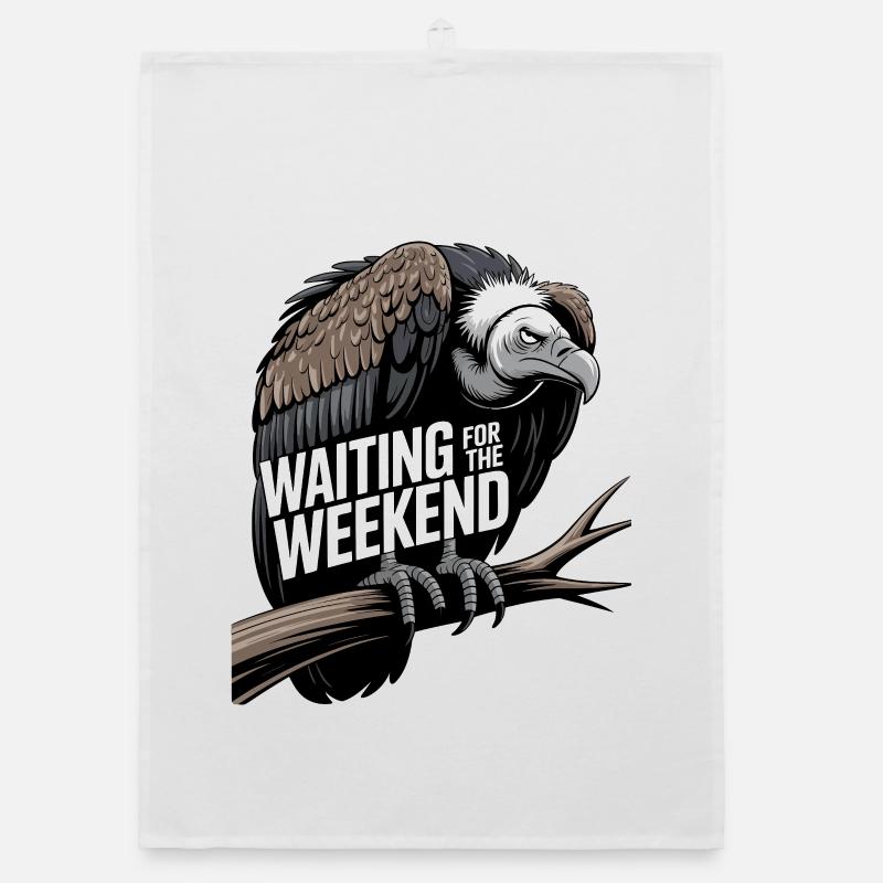 Warten auf das Wochenende Organic Geschirrtuch