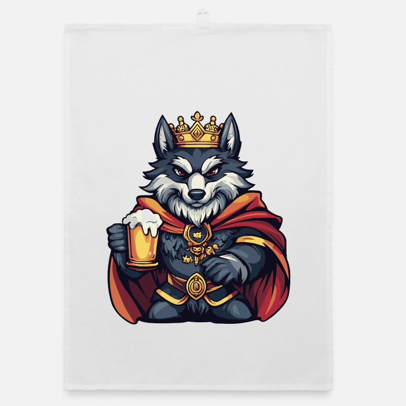 Wolf Bier König Organic Geschirrtuch
