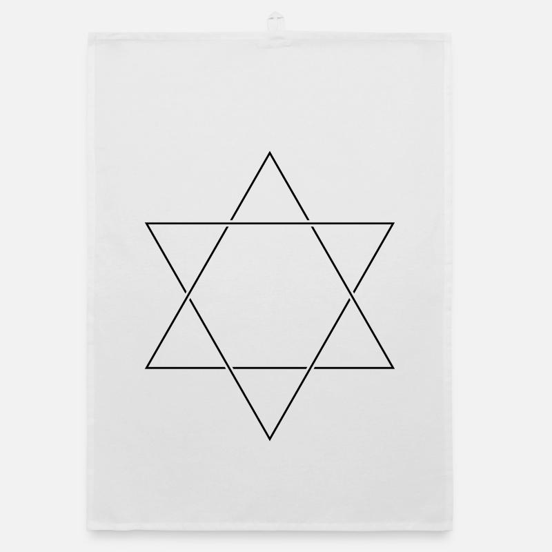 Étoile de David Minimaliste - Hexagramme de dessin au trait Torchon bio