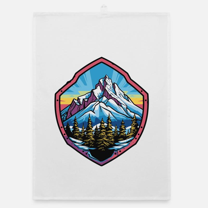 Mountains Organic dish towel