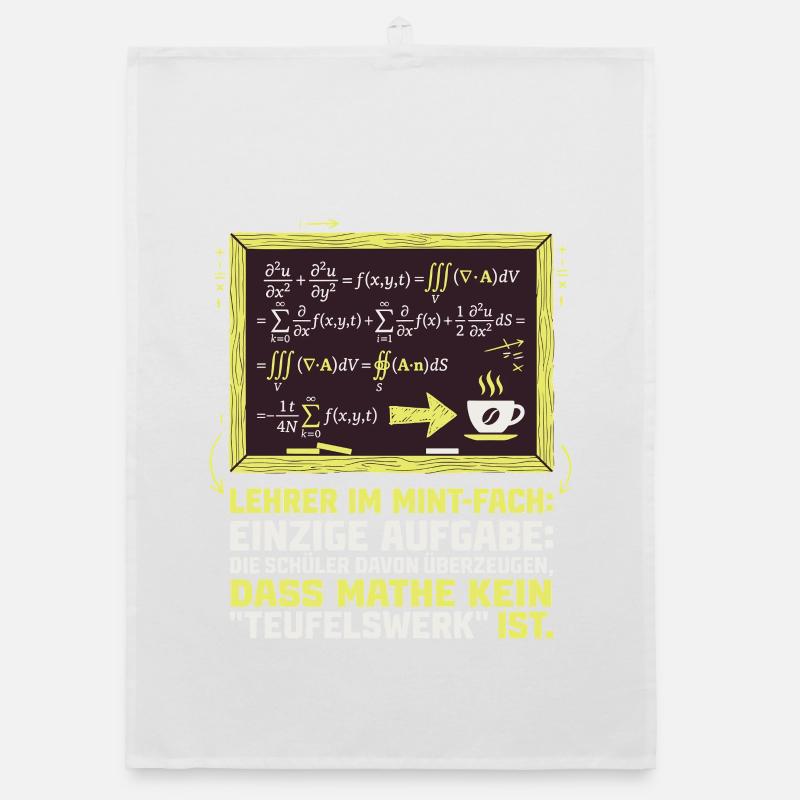 MINT Lehrer-Mathe-Kaffee-lustig Organic Geschirrtuch