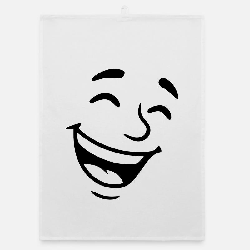 Lachen Gesicht Organic Geschirrtuch