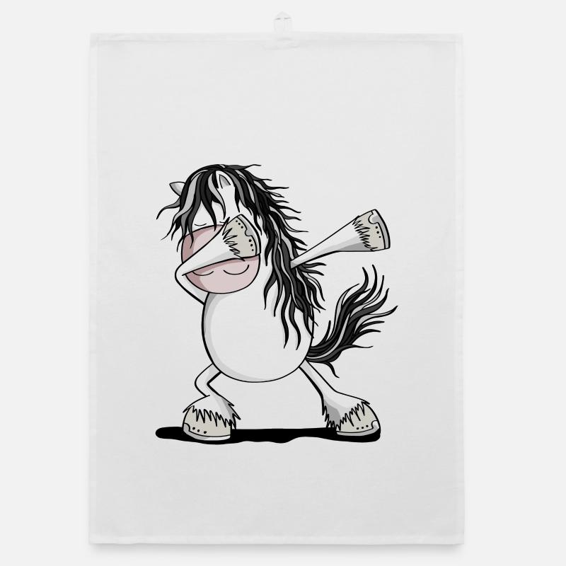 Cooles Dab Dance Schimmel Pferd Fun Dabbing Pony Organic Geschirrtuch