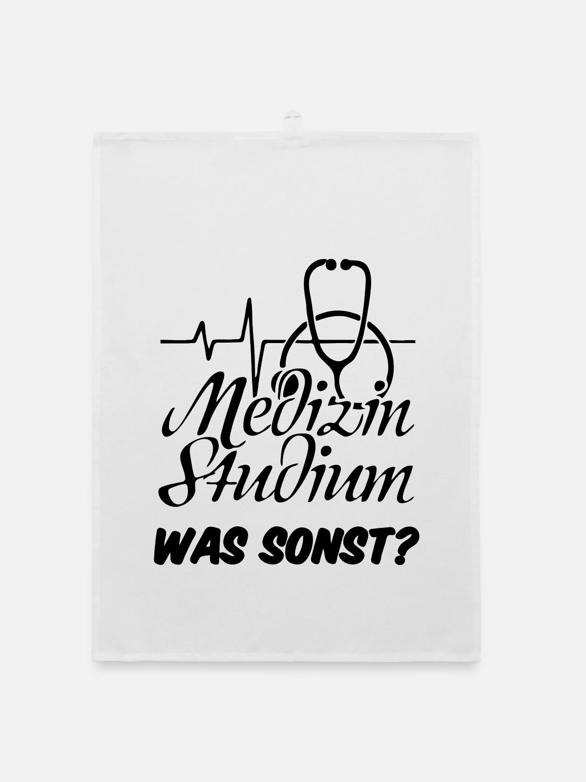 Medizinstudium Medizin Studium Geschenk - Organic Geschirrtuch - Weiß - Vorne