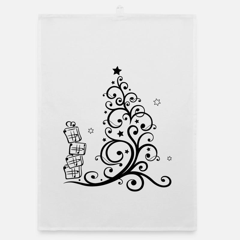 Arbre de Noël, arbre de Noël Torchon bio