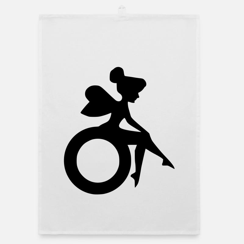 Bild einer Fee im Rollstuhl # Organic Geschirrtuch